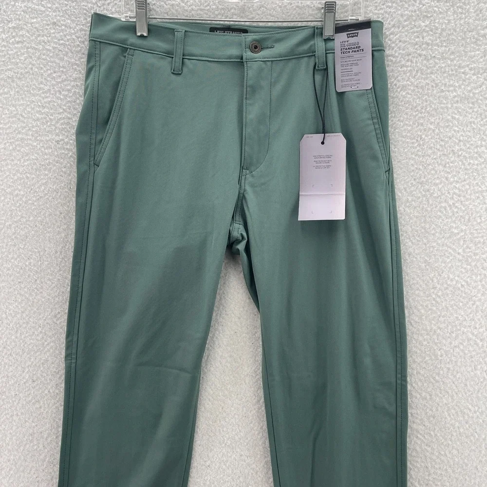 Levis Pants Mens 34x30 Green XX Chino Tech Standard Taper Performance Gorpcore